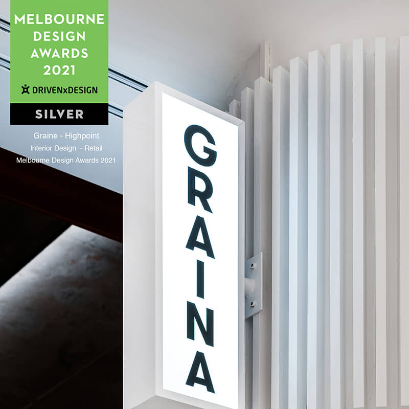 Melbourne Design Awards 2021 - Silver Winner - Graina
